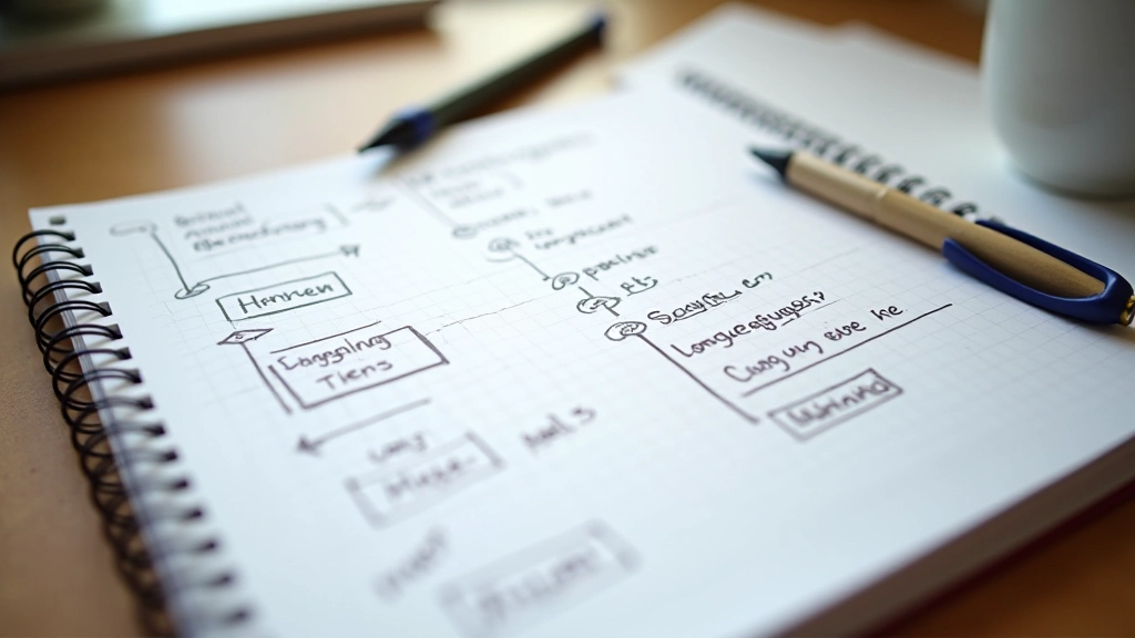 Navigation menu structure diagram showing English and Filipino text alignment